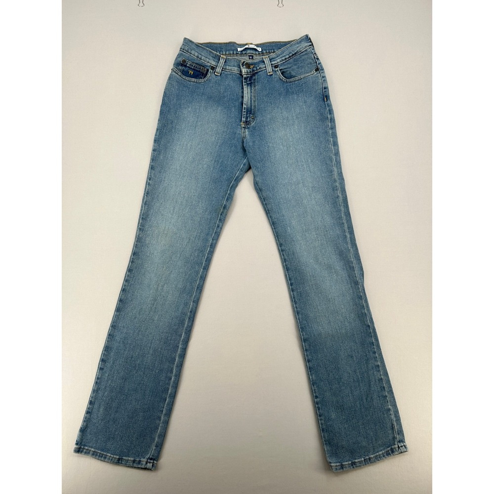 Tommy Hilfiger Womens Straight Leg Jeans Blue Medium Wash High Rise Size 10